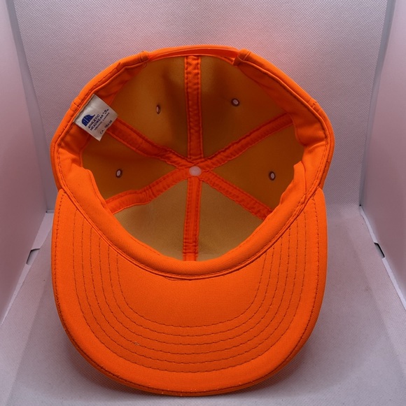 Vintage Ontario Moose and Deer Hunter Embroidered Patch Snapback Hat Orange - Picture 10 of 16